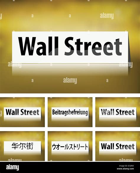 Illustration of Wall Street Concept on white background in seven ...