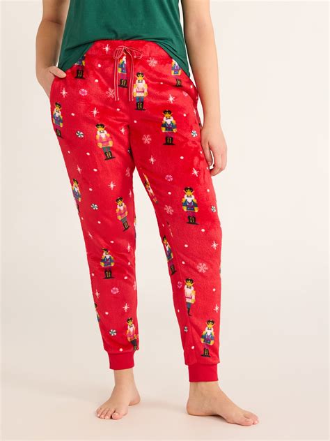 Joyspun Women's and Women's Plus Plush Sleep Jogger Pants, Sizes XS-3X ...