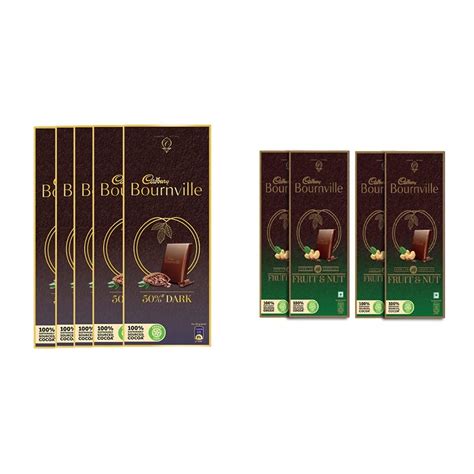 Cadbury Bournville Rich Cocoa Dark Chocolate Bar, 80 gm (Pack of 5 ...