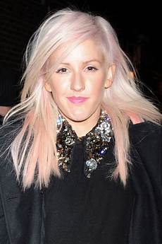 Ellie Goulding Hairstyle by Ellie Goulding Pink Overgrown Bangs Sidecut Ellie Goulding Hairstyle