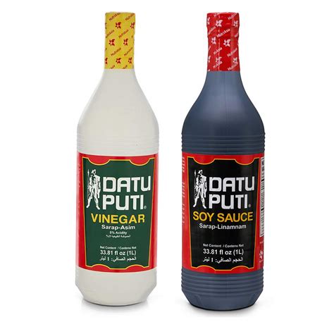 Buy Datu Puti Vinegar and Soy Sauce Value Pack - 1 liter bottle of each ...