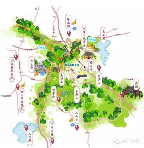 南京市旅游地图手绘展示_地图分享