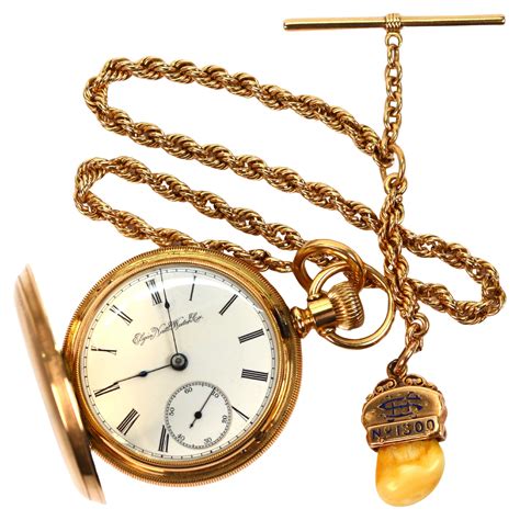 Elgin 14k Yellow Gold Pocket Watch For Sale at 1stDibs | elgin watch ...