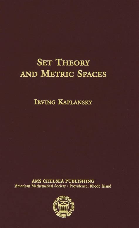 Buy Set Theory and Metric Spaces (American Mathematics Society non ...