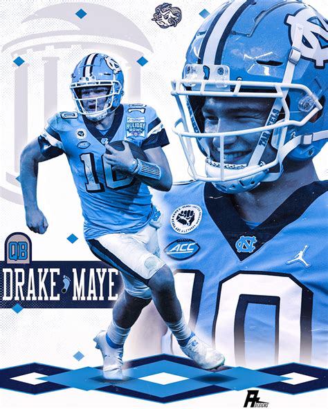 UNC QB DRAKE MAYE FOOTBALL GRAPHIC :: Behance