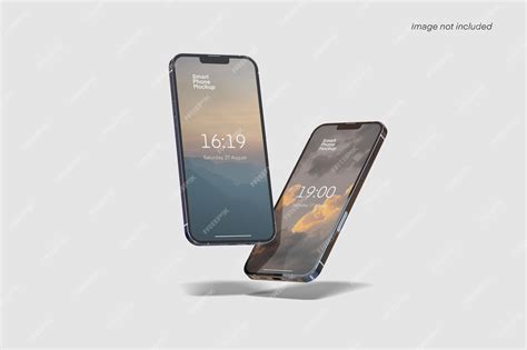 Premium PSD | Floating mobile phone mockups