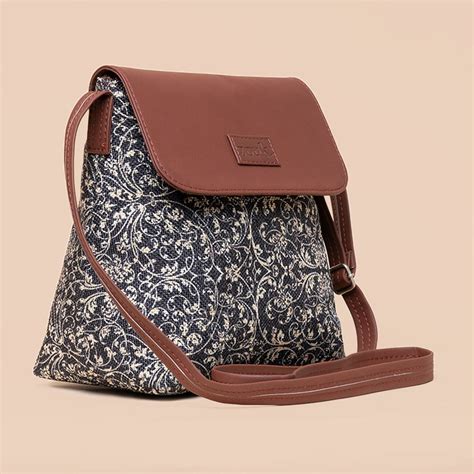 Lattice Lace Flap Sling Bag