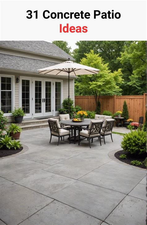 31 Concrete Patio Ideas | Concrete backyard, Concrete patio, Stamped ...