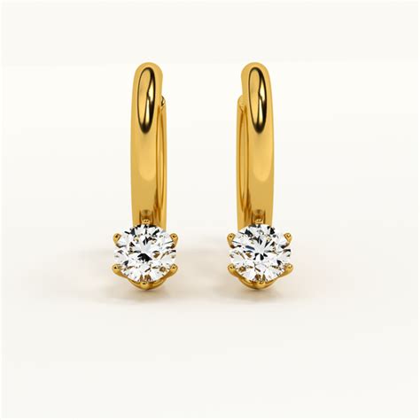 Buy Athena Solitaire Hoops- 18k Gold Plated – PALMONAS