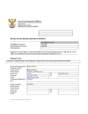 Fillable Online APPENDIX 2 DOI FORMS AND EAP AFFIRMATION ... Fax Email ...