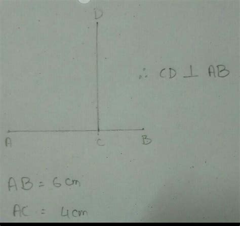 draw a line segment ab is equals to 6cm .take a point c on ab such that ...