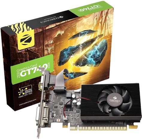 ZEBRONICS GT740 GDDR3 4 GB NVIDIA Chipset 128 bit 1333 MHz Graphics ...