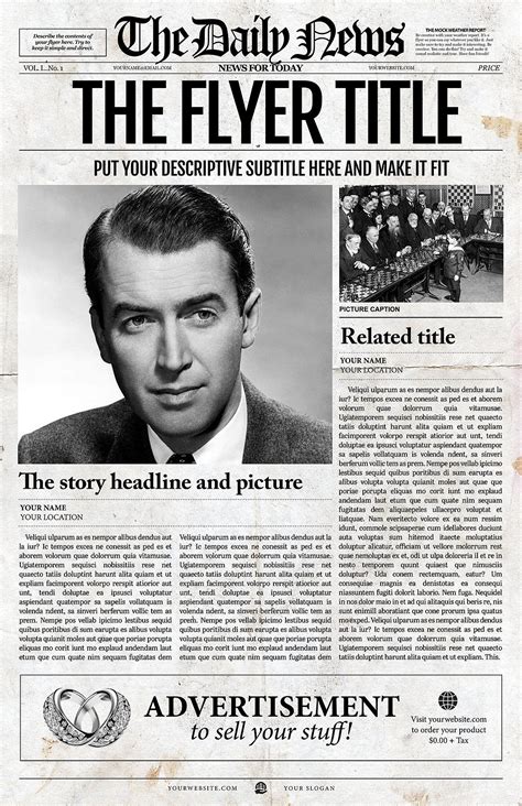 Old Newspaper Template Free