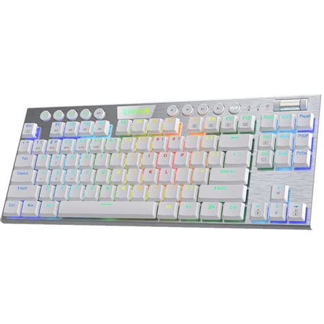 Horus K621 PRO TKL Wired+2.4G+BT Mechanical Keyboard White (Red Switch ...