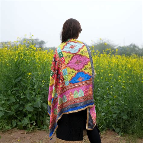 Pakistani Digital Printed Chinnon Multicoloured Dupatta With Heavy Mir ...