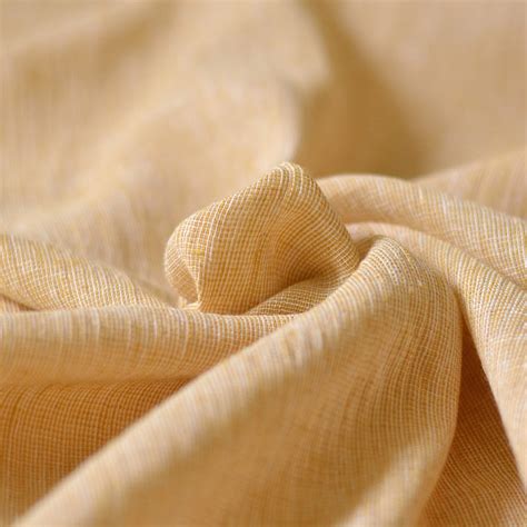 Tissu crepon lin jaune ocre - A&A Patrons