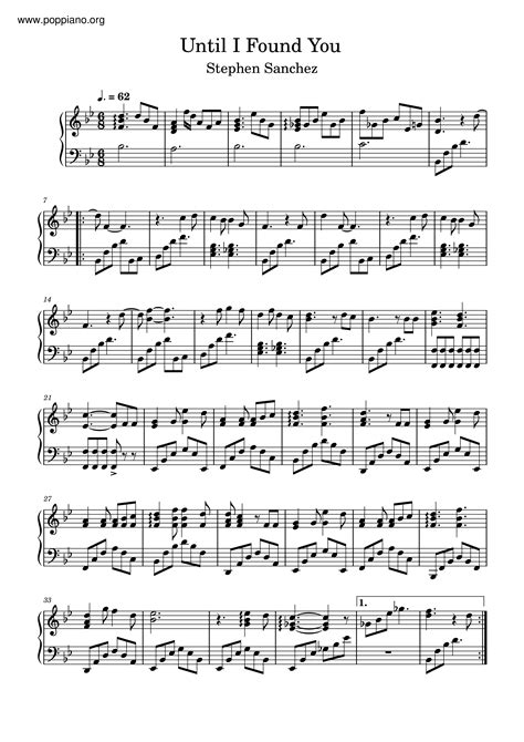 Stephen Sanchez, Em Beihold-Until I Found You Sheet Music pdf, - Free ...