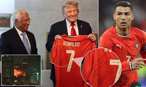 Cristiano Ronaldo sends Donald Trump 'peace' message on signed jersey ...