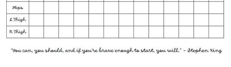 Buy 12 Week Body Transformation Tracker: Measurement Chart (PDF Instant ...
