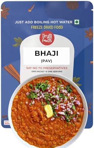 DryM Foods Pav Bhaji 250g | Freeze-Dried Ready to Eat Indian Meal ...