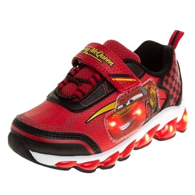 Buy Disney Pixar Cars Boys Black/Red Lighted Sneaker (Toddler/Little ...