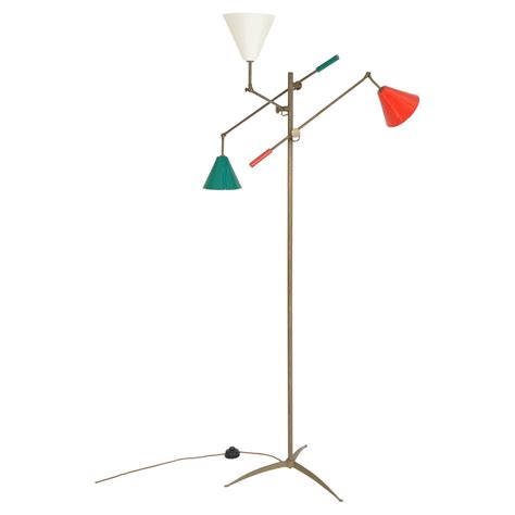 Italian Mid Century Articulated Six-Arm Arc Floor Lamp at 1stDibs