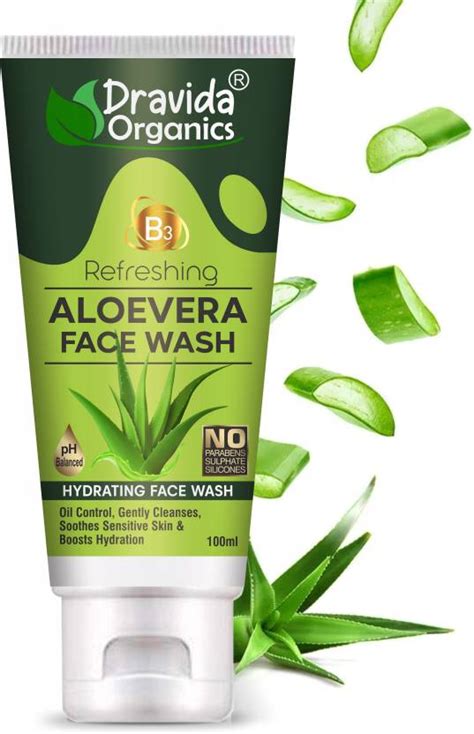 Dravida Organics Hydrating Aloe Vera for Pimples, Dry & Oily Skin-Tube ...