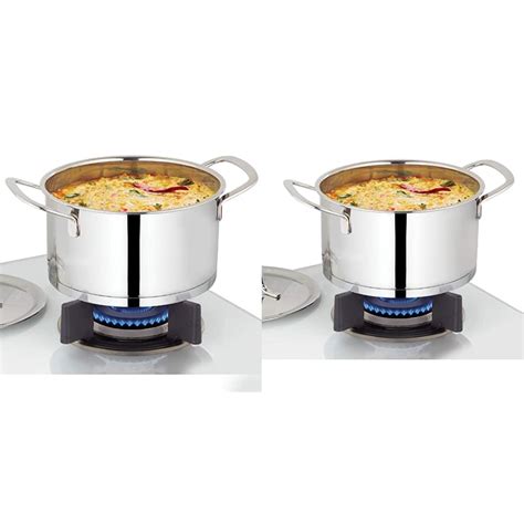 Buy Borosil - Stainless Steel Casserole, Impact Bonded Tri-Ply Bottom ...