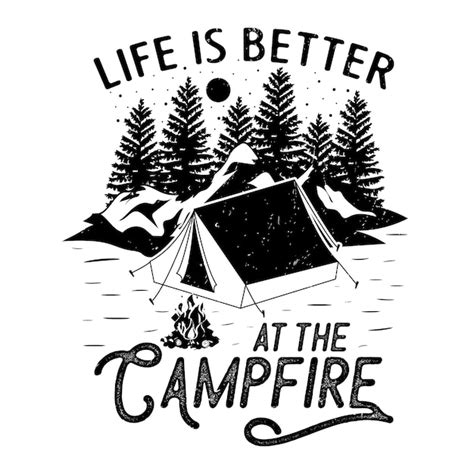 Design de camiseta de acampamento Camping retro vintage tshirt de ...
