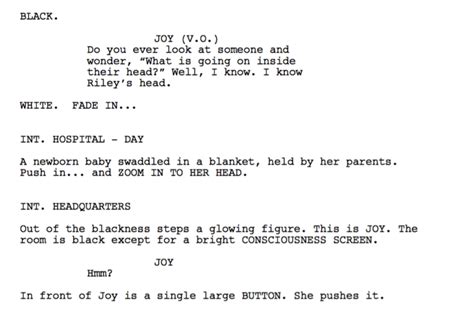 Image result for Screenwriting Example