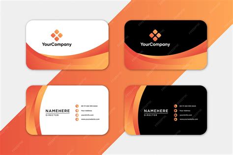 Premium Vector | Elegant modern gradient business card template collection