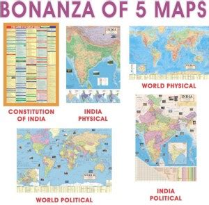 INDIA & WORLD ENGLISH MAPS (Both Political & Physical) Constitution of ...
