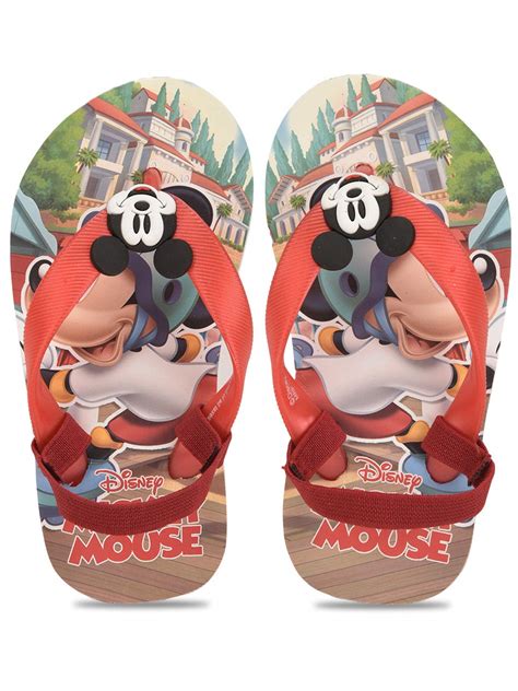 Mickey by toothless Boys Kids Flip Flop Red Slipper (MCPBFF3042 ...