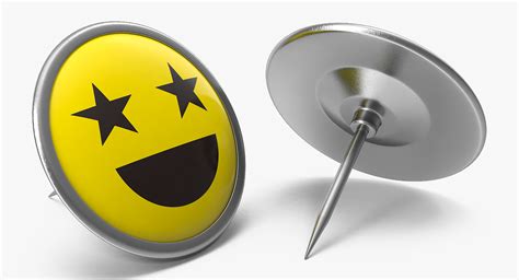 3D Round Smiley Faces Pins model | 3D Molier International
