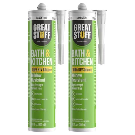 GREAT STUFF Bath and Kitchen General Purpose 100% RTV 2-Pack 10.1-oz ...