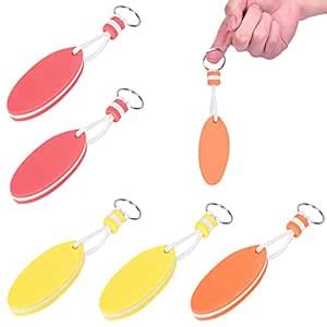 OBANGONG 6 Pcs Foam Floating Keychain Oval Float Key Ring Key Float ...