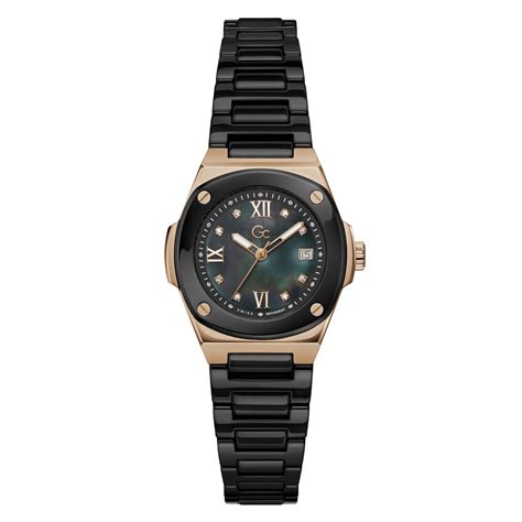 Gc Black Coussin Dial Quartz Analog Women Watch - Guess Collection ...