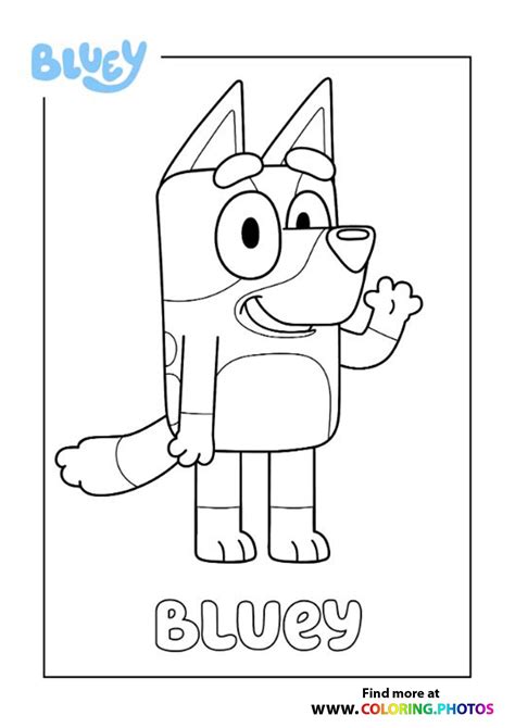 Bluey Thank You Coloring Page