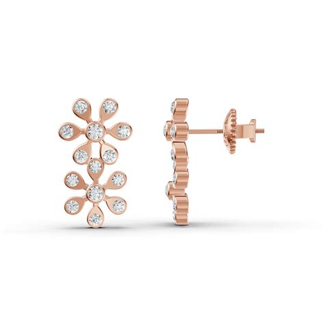 Daisy Cluster Diamond Stud Earrings | Wondr Diamonds – Wondrdiamonds