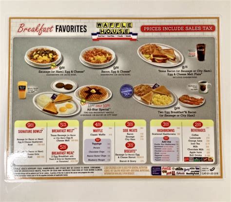 Waffle House Menu