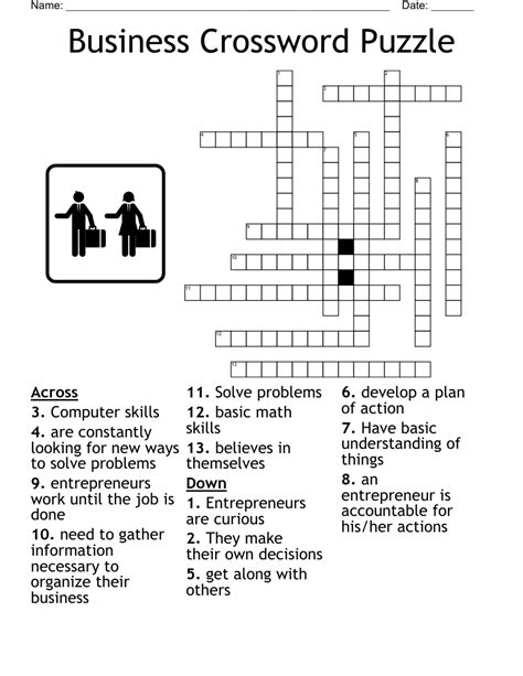Business Crossword Puzzle - WordMint