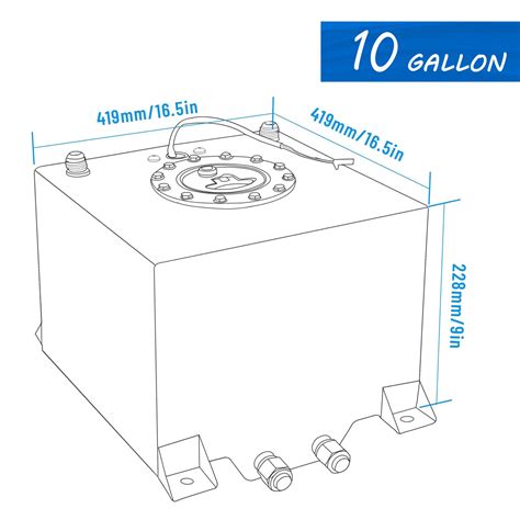 Snapklik.com : 10 Gallon Fuel Cell 40L Universal Gas Tank