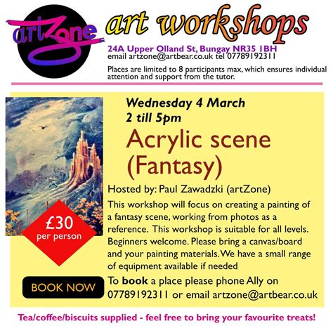 Art workshop Bungay- Acrylic Scene (Fantasy) with Paul Zawadzki MA ...