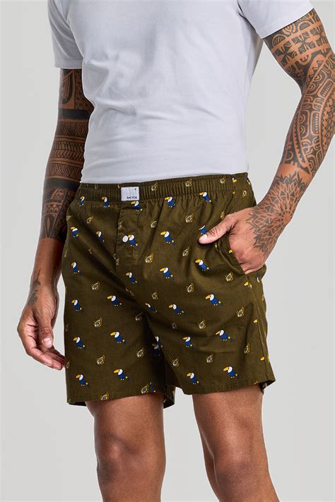 Buy Men's Olive Printed Boxers Online | Snitch – SNITCH