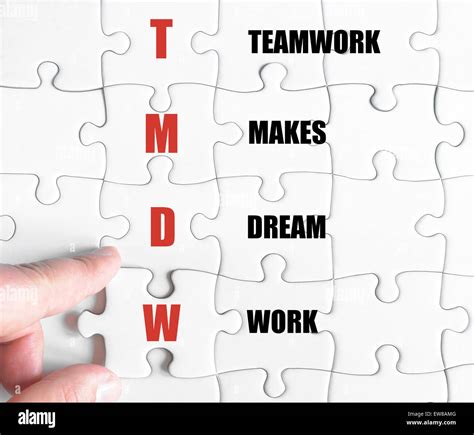 Concept image of Business Acronym TMDW as TeamWork Makes Dream Work Stock Photo - Alamy