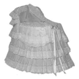 Buy BabyDoll Ribbons and Lace Bassinet Liner/Skirt & Hood/Valance ...