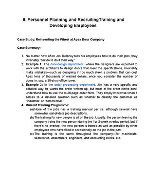 HRM Harvard Case Study - Recruitment of a Star - Recruitment of a Star ...