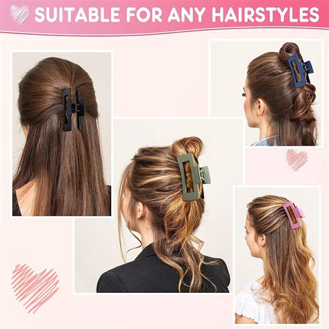 Buy Large Hair Clips for Women and Girls, 4.2'' Inch Matte Nonslip Big ...