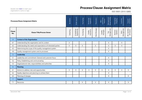 How to Do a QMS Process Matrix Report 的图像结果