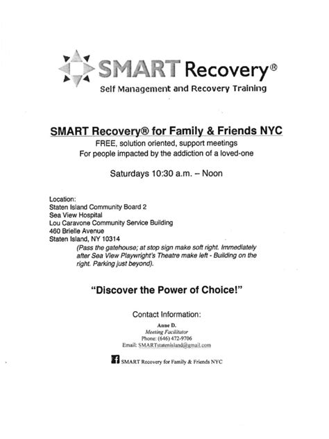 Image result for Smart Recovery Program Printable